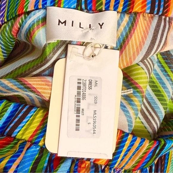 Milly Multicolored One Shoulder May Dress Size Small - Picture 7 of 11